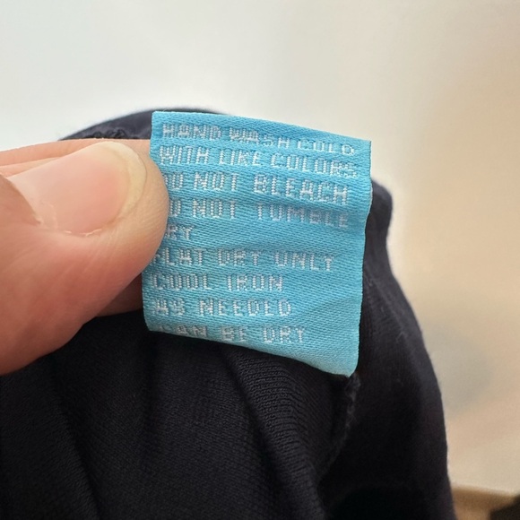 J. McLaughlin Nicole Jumpsuit Short Sleeve Faux Wrap Navy Blue Size Large EUC - Picture 4 of 5